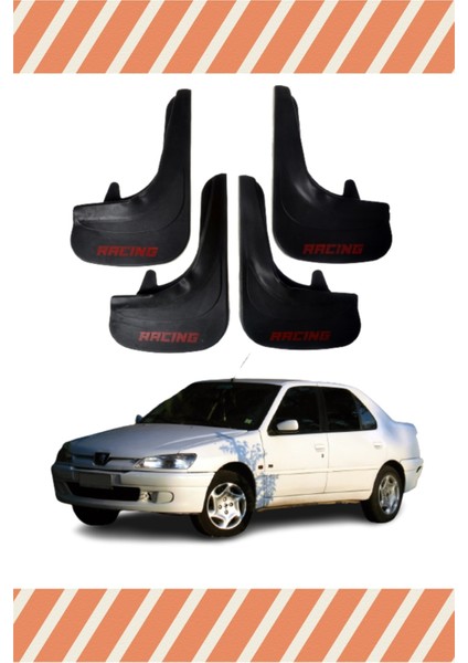 Peugeot 306 Sd Tüm Kasalar Racing Yazılı 4'lü Tozluk Çamurluk Paçalık