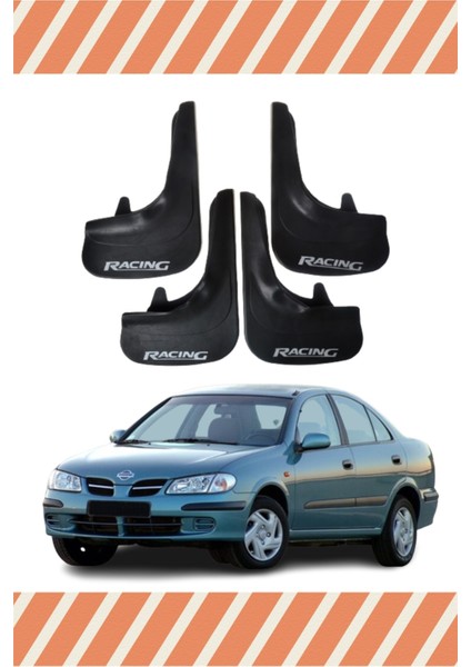 Nissan Almera Racing Yazılı 4'lü Tozluk Çamurluk Paçalık