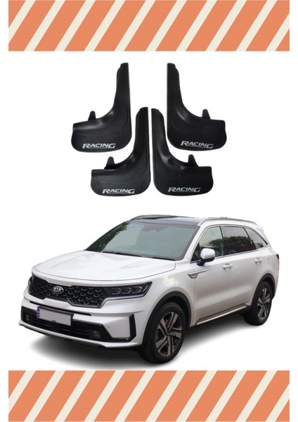 Kia Sorento Racing Yazılı 4'lü Tozluk Çamurluk Paçalık