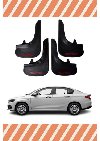 Fiat Egea Sd Tüm Kasalar Racing Yazılı 4'lü Tozluk Çamurluk Paçalık