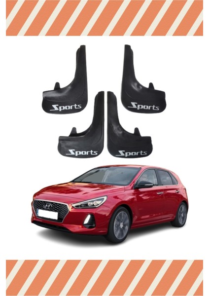 Hyundai I30 Sports Yazılı 4'lü Tozluk Çamurluk Paçalık