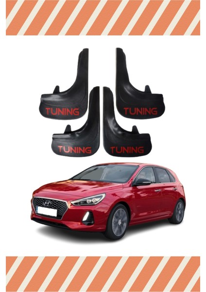 Hyundai I30 Tunıng Yazılı 4'lü Tozluk Çamurluk Paçalık
