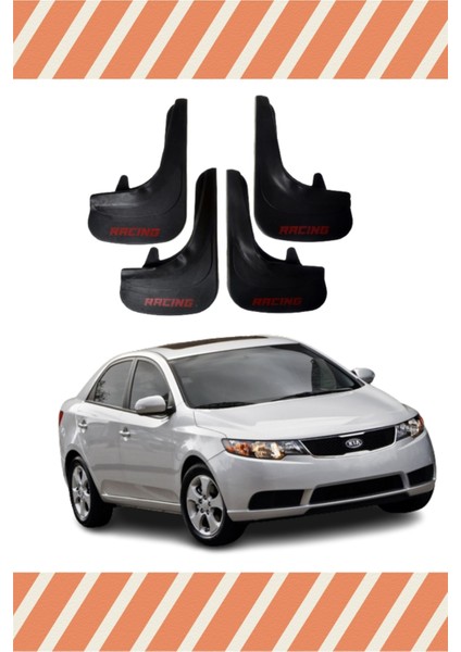 Kia Cerato 2009-2015 Racing Yazılı 4'lü Tozluk Çamurluk Paçalık
