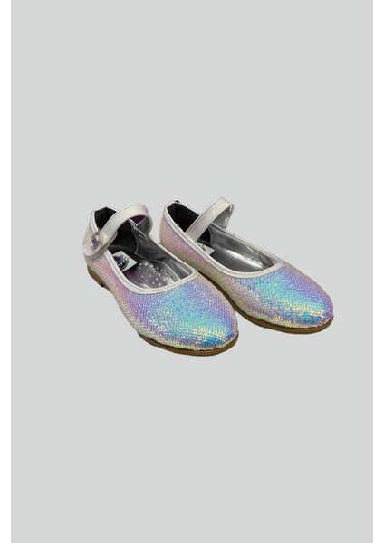 Kız Çocuk Beyaz Pullu Babet