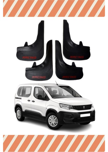 Peugeot Rifter Racing Yazılı 4'lü Tozluk Çamurluk Paçalık