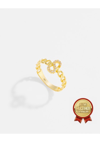 14 Ayar Altın Kişiye Özel Harfli Örme Yüzük