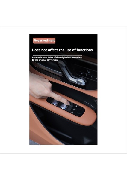 Aksesuarlar Kapı Penceresi Cam Kaldırma Düğmesi Kapak Trim Çerçeve Deri Sticker Mercedes Benz Glc Sınıfı Siyah 23-24 Lhd (Yurt Dışından) modelleri