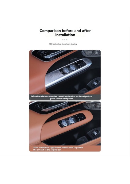 Aksesuarlar Kapı Penceresi Cam Kaldırma Düğmesi Kapak Trim Çerçeve Deri Sticker Mercedes Benz Glc Sınıfı Siyah 23-24 Lhd (Yurt Dışından) indirimleri