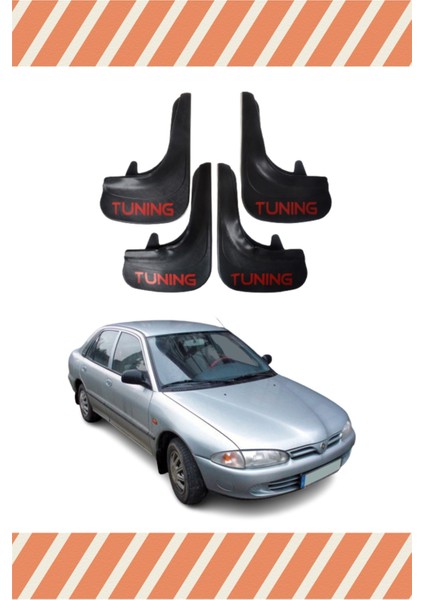 Proton 415 Tunıng Yazılı 4'lü Tozluk Çamurluk Paçalık