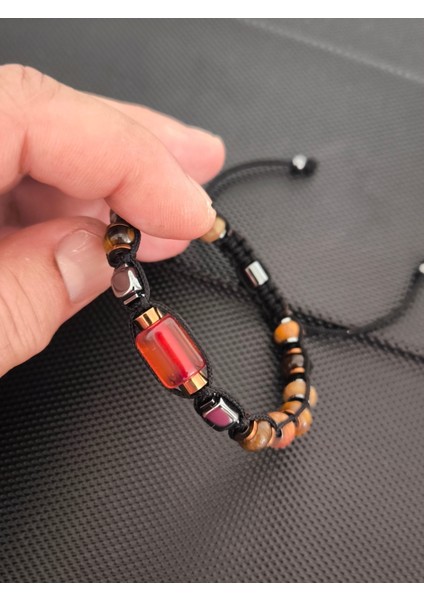 Sıkma Kehribar-Kaplangözü-Jasper Doğaltaş Bileklik Takı Aksesuar Erkek Bileklik indirimleri