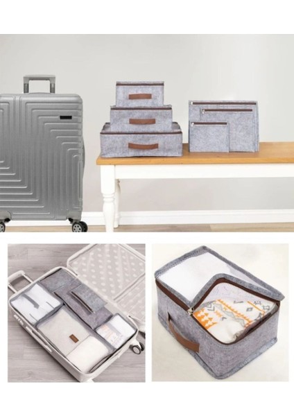 6'lı Set Bavul Içi Düzenleyici, Bavul Organizer, Valiz Düzenleyici Set