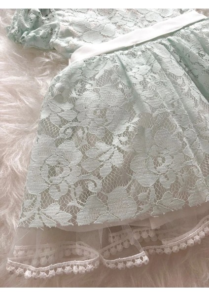 Emma Kız Çocuk Güpür Detaylı Elbise modelleri