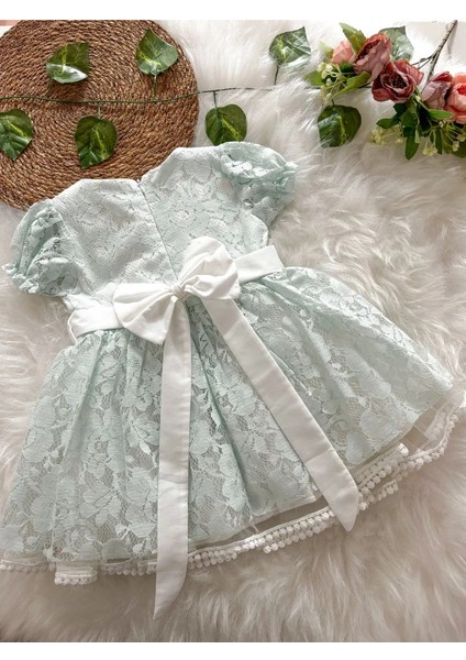 Emma Kız Çocuk Güpür Detaylı Elbise