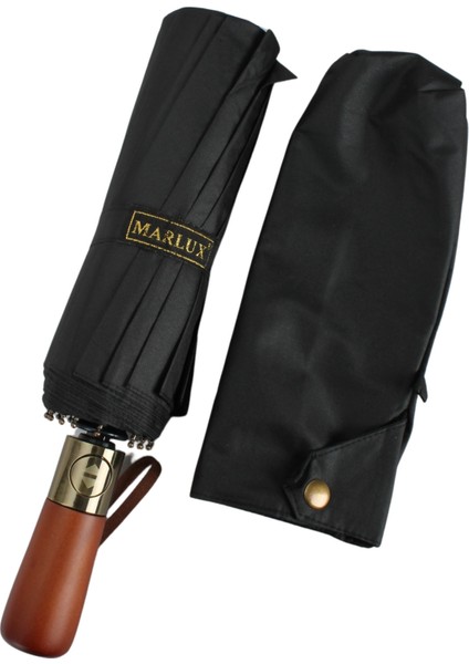 Tam Otomatik 16 Telli Siyah Rüzgar Koruyucu Şemsiye, Dayanıklı Kumaş, Pratik Kullanım fiyatları