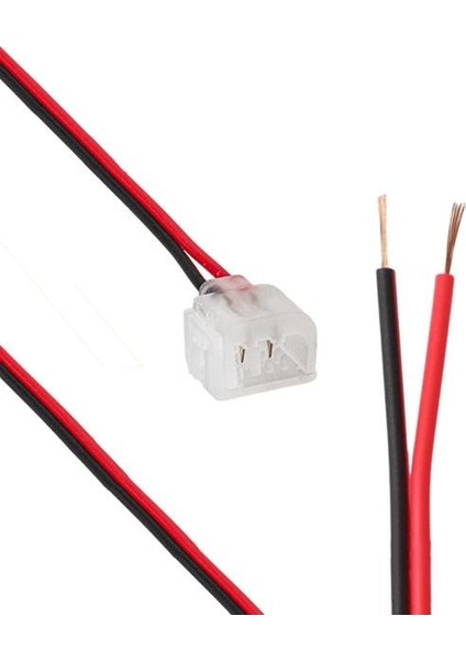 PM-16735 2 Pin 6X12MM Tek Yönlü Iğneli Neon Soketi Konnektör Kablo 12 Volt Fişi Aparatı