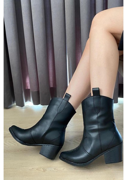 Kadın Vendy Kısa Topuklu Kovboy Bot fırsatları