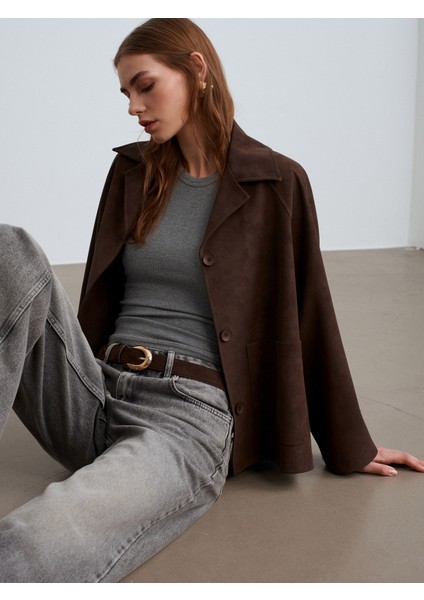 60777 Cepli Süet Ceket-Kahve modelleri