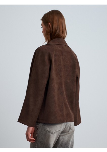 60777 Cepli Süet Ceket-Kahve fırsatları