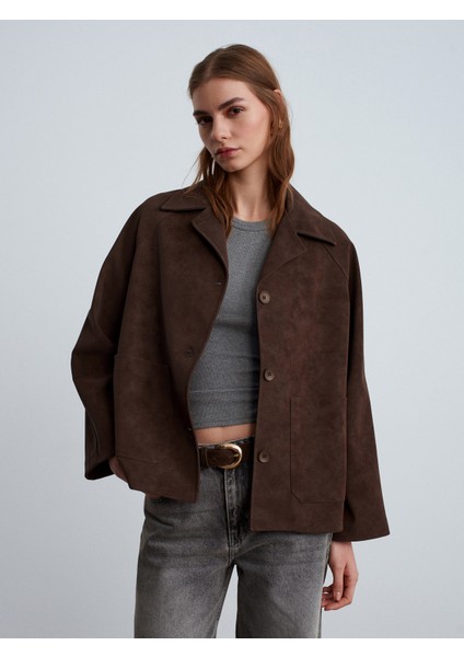 60777 Cepli Süet Ceket-Kahve indirimleri