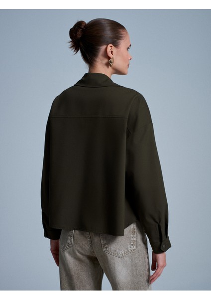 50522 Oversize Gömlek-Haki fiyatları