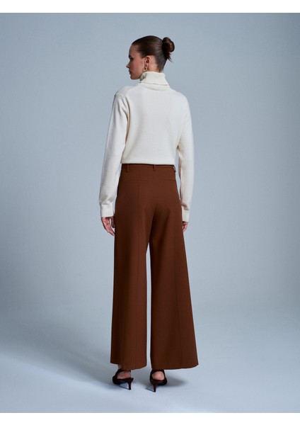 72217 Orta Bel Geniş Paça Pantolon-Kiremit fiyatları