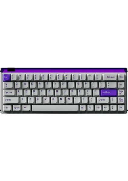 MADE68 Pro+ Purple Light %65 Ttc Purple Heart Kom Manyetik Switch 8k Hz Hall Effect Hotswap Rgb Ingilizce Mekanik Gaming Klavye