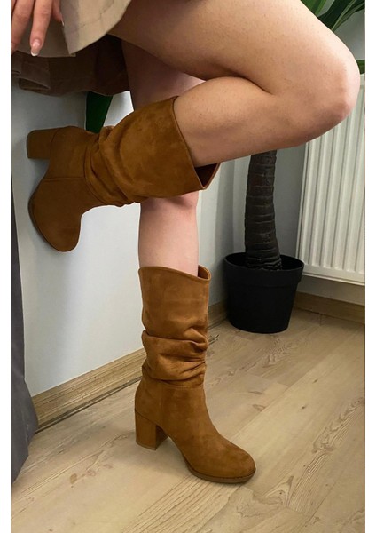 Kadın Azra Taba Süvet Körüklü Çizme indirimleri