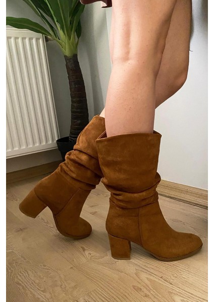 Kadın Azra Taba Süvet Körüklü Çizme