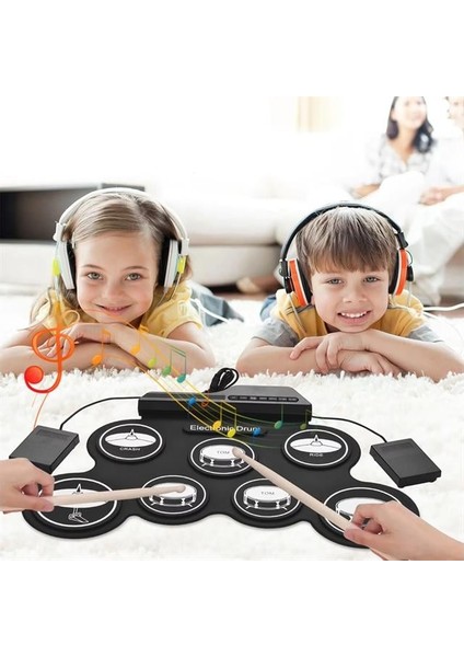 Magicvoice G3002 Elektronik Bateri Roll Up Davul Matı Kiti 7 Ped