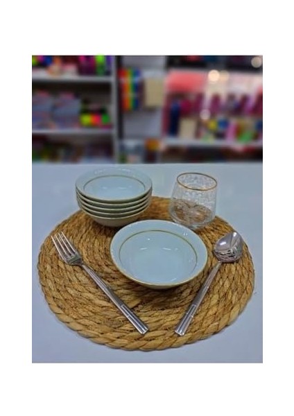 Porselen Yaldızlı Kase 6 Lı 13,5 cm