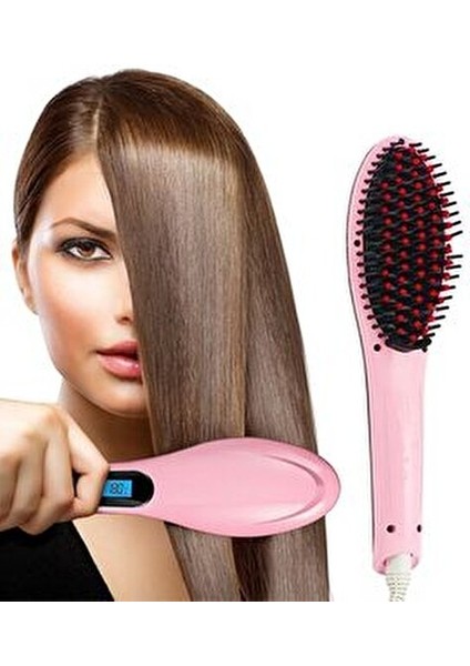 Pembe Hızlı Saç Düzleştirici Seramik Plaka Yüzeyi ile Etkili Düzleştirme modelleri