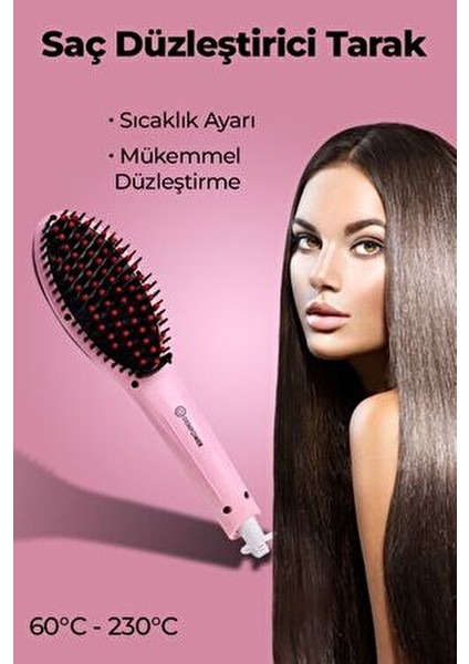 Pembe Hızlı Saç Düzleştirici Seramik Plaka Yüzeyi ile Etkili Düzleştirme fırsatları