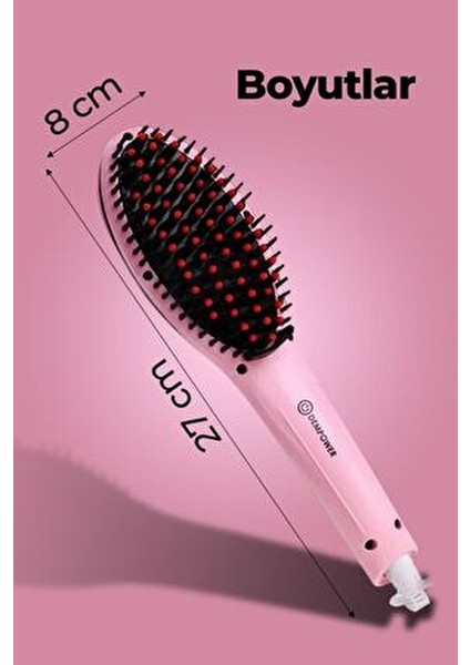 Pembe Hızlı Saç Düzleştirici Seramik Plaka Yüzeyi ile Etkili Düzleştirme