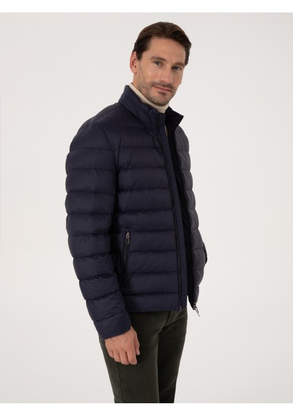 Erkek Lacivert Ince Kapütone Mont 50319255-VR033 modelleri