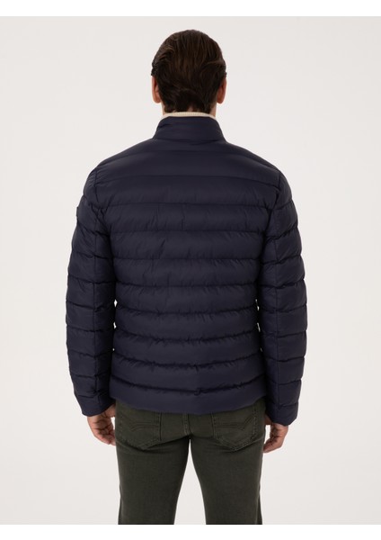 Erkek Lacivert Ince Kapütone Mont 50319255-VR033 indirimleri