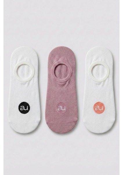 Kadın Pamuklu 3'lü Asorti Görünmez Sneaker Çorap