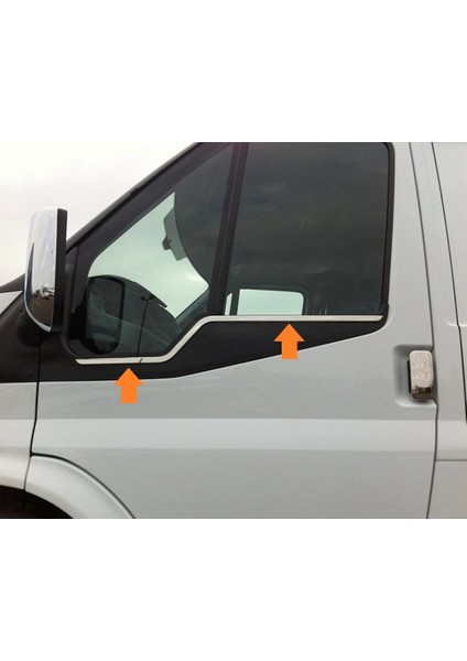 Cam Alt Çıta Krom 2 Parça İnce Transit Van 2003-2013 Arası Modeller İçin modelleri