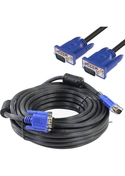 HT-VGA15 15 Pin Erkek/erkek 15 Metre VGA Görüntü Aktarma Kablosu