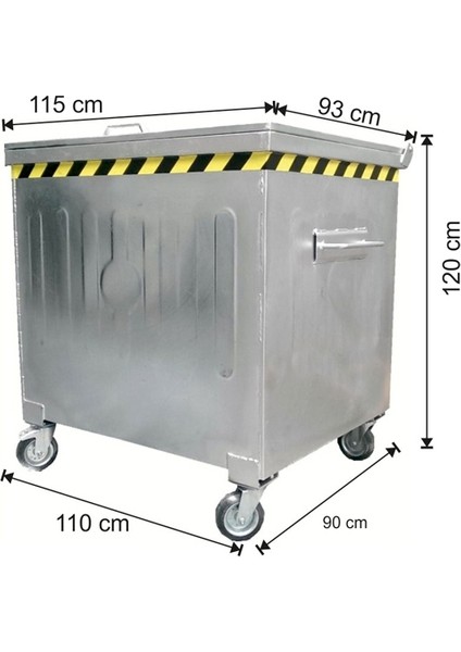 Çevre Enüstri 1100 Litre Çöp Konteyner
