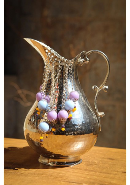 Bakır Renkli Boncuklu Sürahi