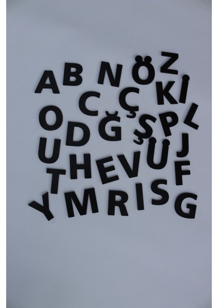 Eğlenceli Montessori Ahşap Alfabe Seti, Siyah Büyük Harfler ile Öğrenmeyi Keyifli Hale Getirin indirimleri