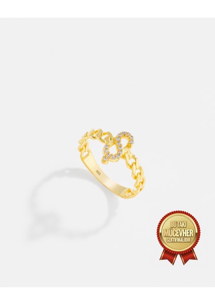 14 Ayar Altın Kişiye Özel Harfli Örme Yüzük