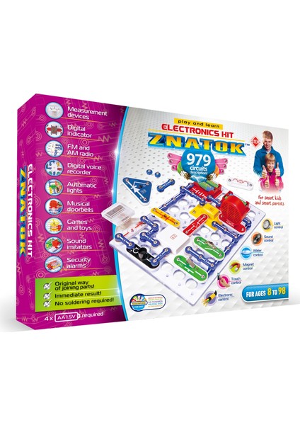 Znatok Çıtçıtlı Devreler Deney Kiti Snap Circuits Elektronik Devreler 979 Proje