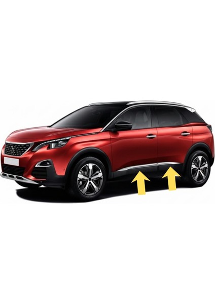 Peugeot 3008 Yan Kapı Çıtası Krom Nikelaj (2016-2023) Için Özel Ürün (4 Parça Paslanmaz Çelik) fiyatları
