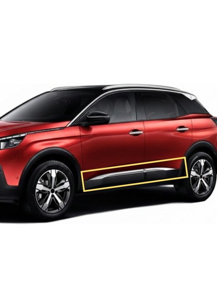 Peugeot 3008 Yan Kapı Çıtası Krom Nikelaj (2016-2023) Için Özel Ürün (4 Parça Paslanmaz Çelik) modelleri