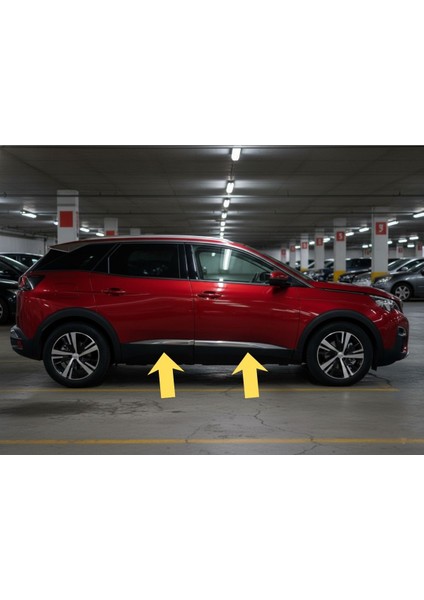 Peugeot 3008 Yan Kapı Çıtası Krom Nikelaj (2016-2023) Için Özel Ürün (4 Parça Paslanmaz Çelik) fırsatları