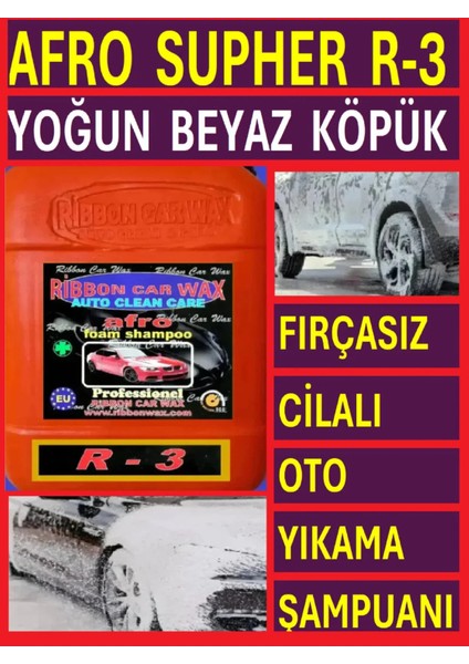 Rb Afro R-3 ( Fırçasız CİLALI Oto Yıkama Beyaz Köpük ) 5 KG