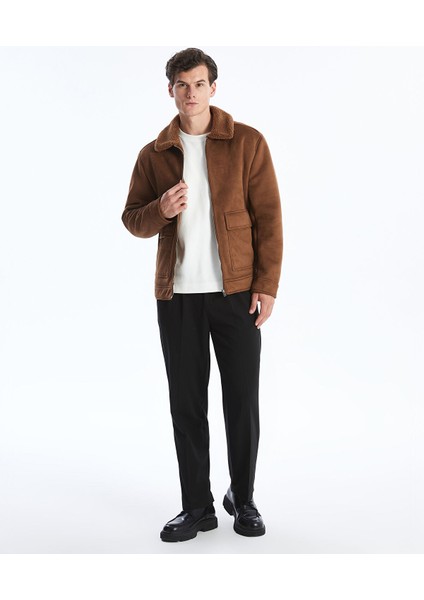 Yeni Sezon Standart Kalıp Gömlek Yaka Süet Erkek Mont fiyatları