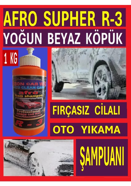 Rb Afro R-3 (fırçasız cillı oto yıkama köpüğü şampuanı ) Beyaz Köpük 1 kg