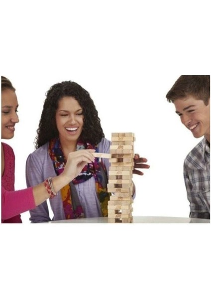 Kahverengi Jenga Denge Oyunu, Aile Boyu Eğlence ve Birlik Için Tasarlandı fırsatları